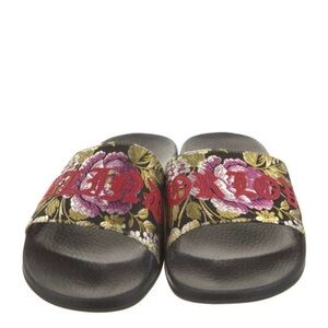 Gucci Floral Print Accent Slide